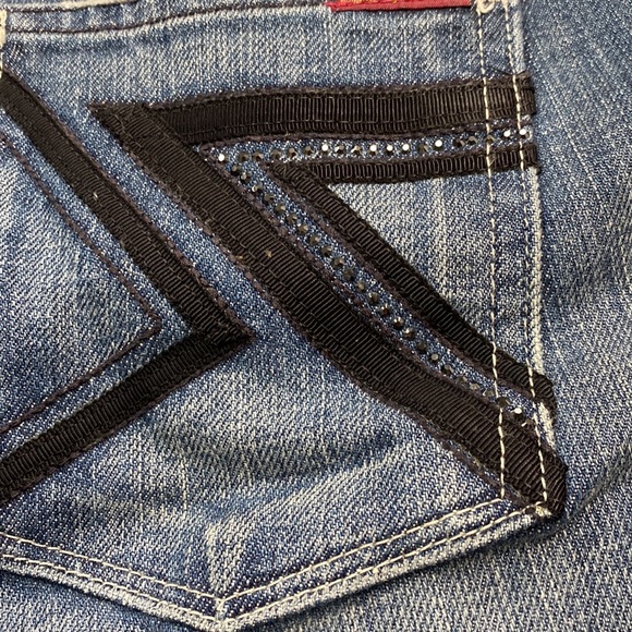 7 For All Mankind Vintage Original Crystal Logo CottonStretch Jeans NeverUsed - Picture 16 of 16